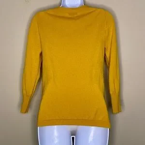 J. Crew Sweaters J Crew Yellow Merci Beaucoup Graphic Cashmere Sweater Sz Xs Poshmark